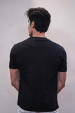 Men's Classic Black Cotton Crew Neck T-Shirt