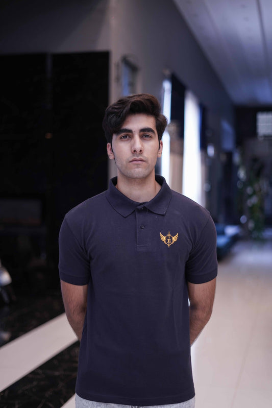 Navy Blue Pique Polo